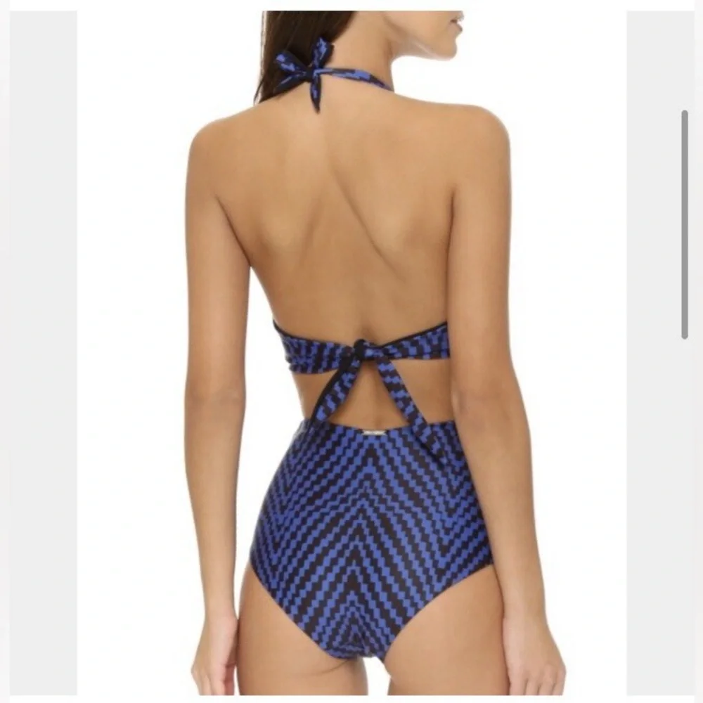 Mara Hoffman Blue and Pink Cutout Swimsuit - Picture 2 of 10